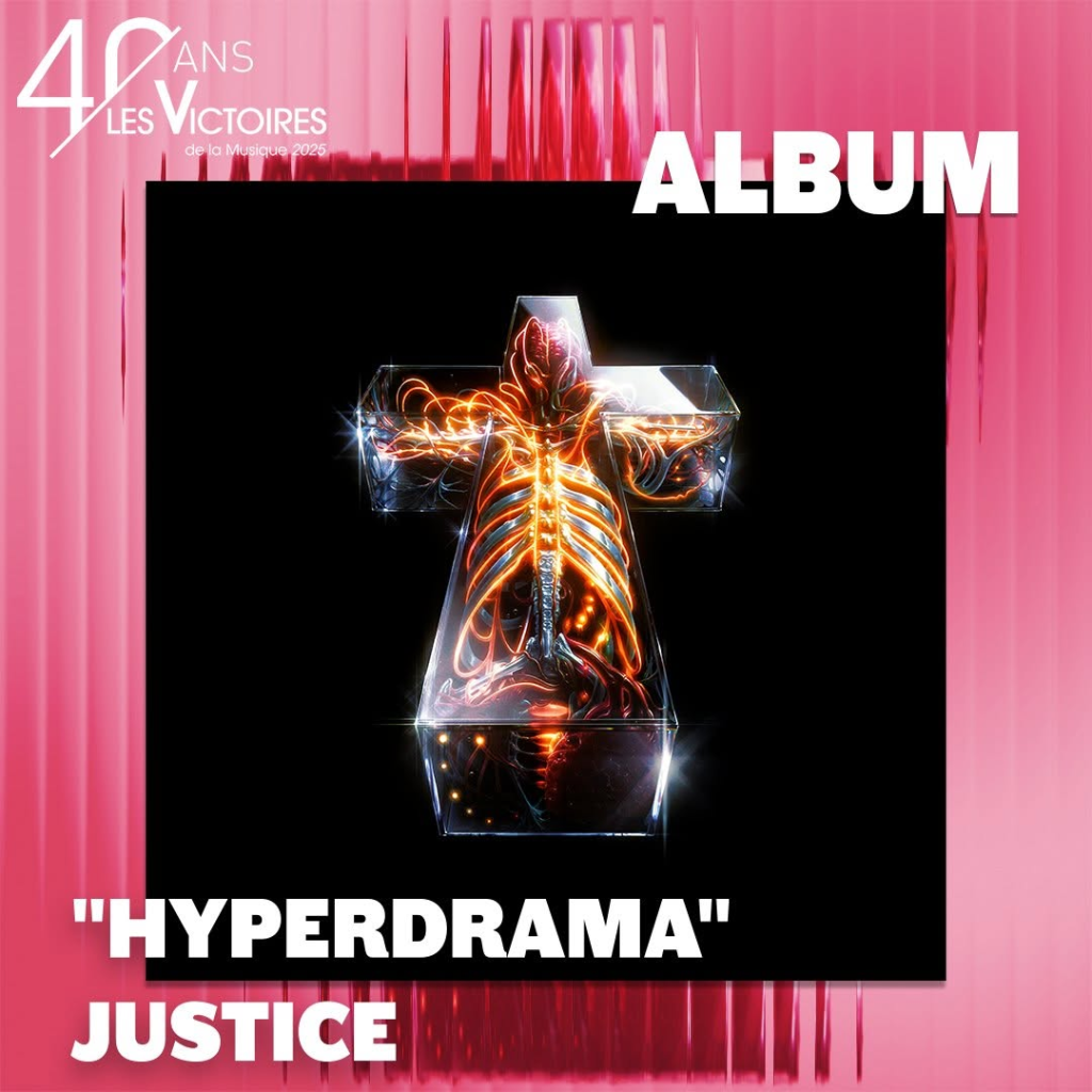 Affiche des Victoires de la Musique 2025 pour la nomination de Justice pour album de l'année