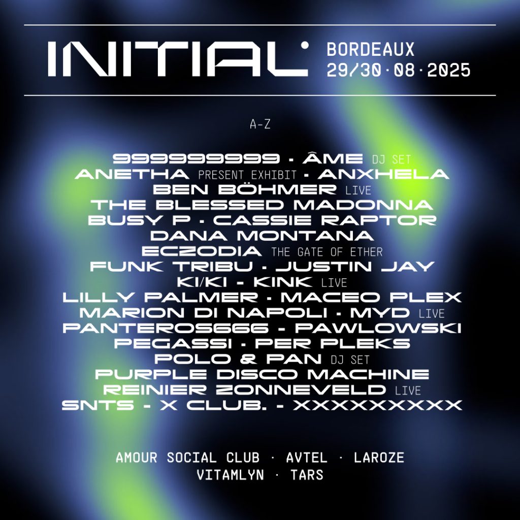 Line up Initial festival 2025