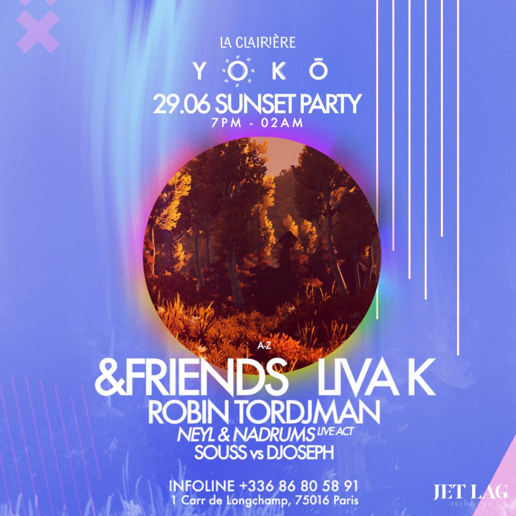 Line up de la Sunset Party de Yokō