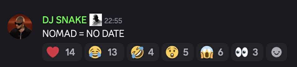 Capture d'écran du Discord de DJ Snake
