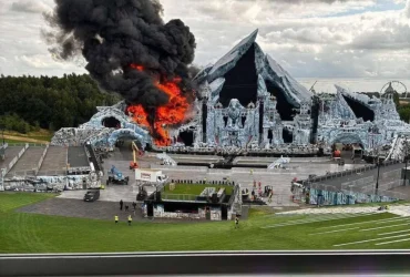 Incendie de la Mainstage de Tomorrowland 2025 | Source : RTBF