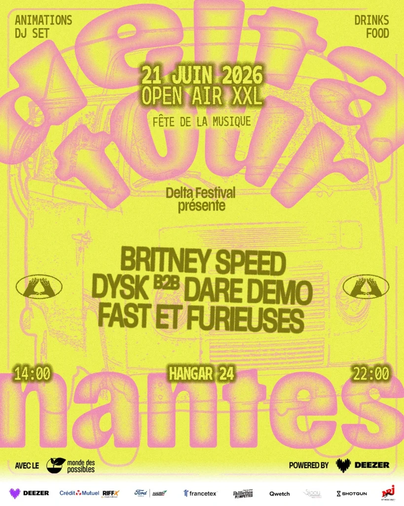 Visuel de l'évènement du 21 juin, Delta Tour Nantes | Source : Delta Festival