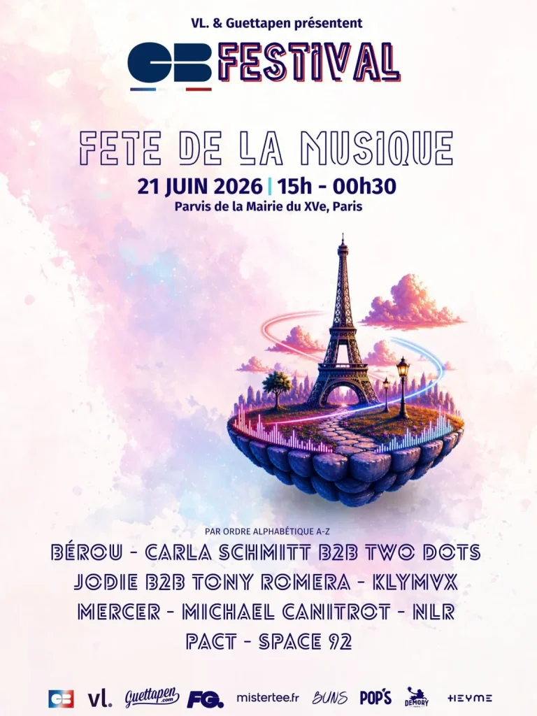 Visuel de l'évènement du 21 juin, CB Festival by VL. & Guettapen | Source : Guettapen