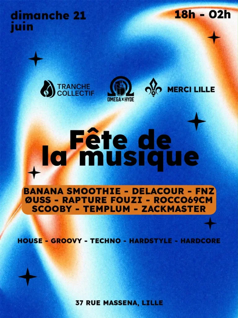 Visuel de l'évènement du 21 juin, Tranche Collectif x Merci Lille | Source : Merci Lille