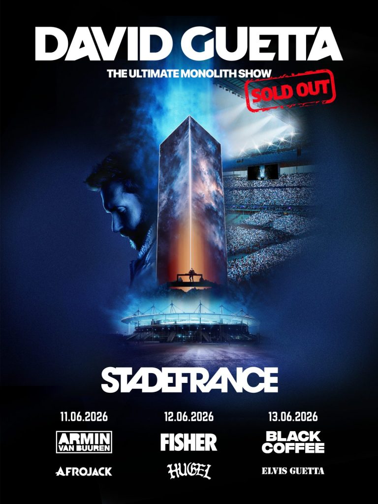 Affiche des shows de David Guetta au Stade de France | Source : Dossier de Presse