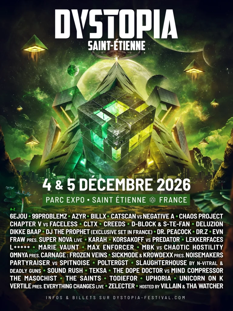 Programmation 2026 de Dystopia Saint-Etienne / Source : Dystopia