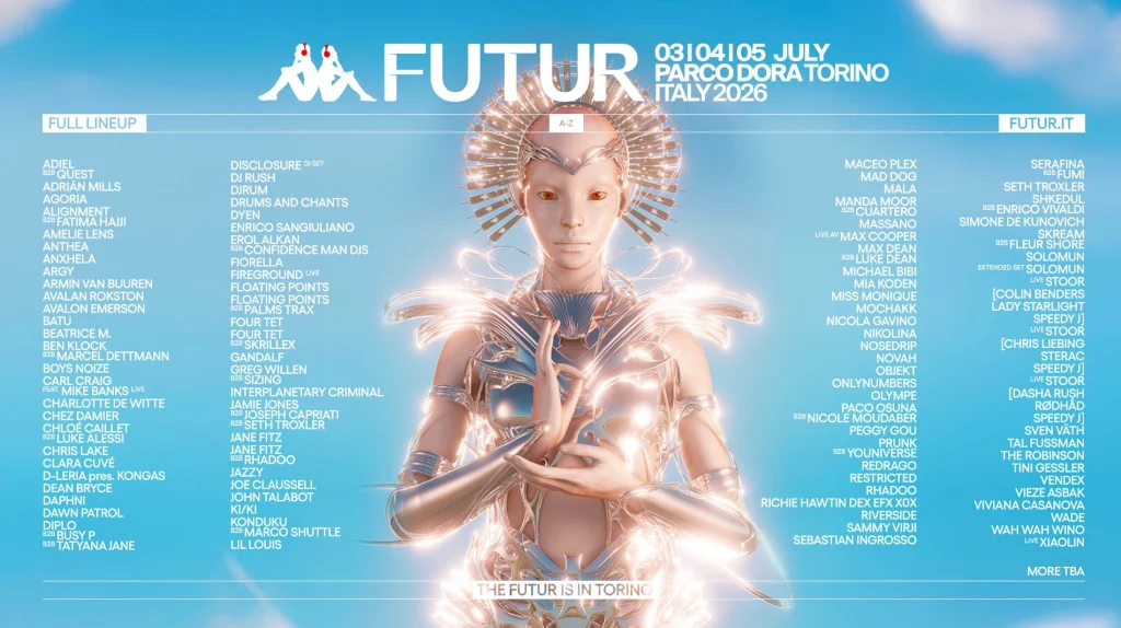 Programmation 2026 du Kappa FuturFestival / Source : kappafuturfestival.it