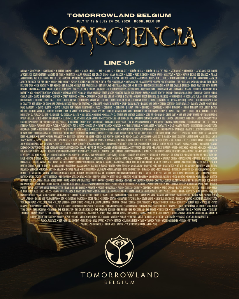 La programmation complète de Tomorrowland 2026 | Source : Facebook