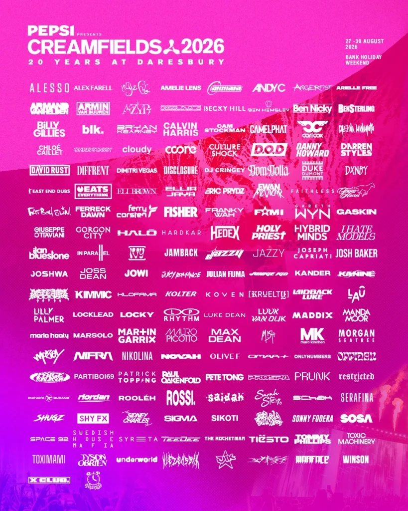 Programmation 2026 de Creamfields