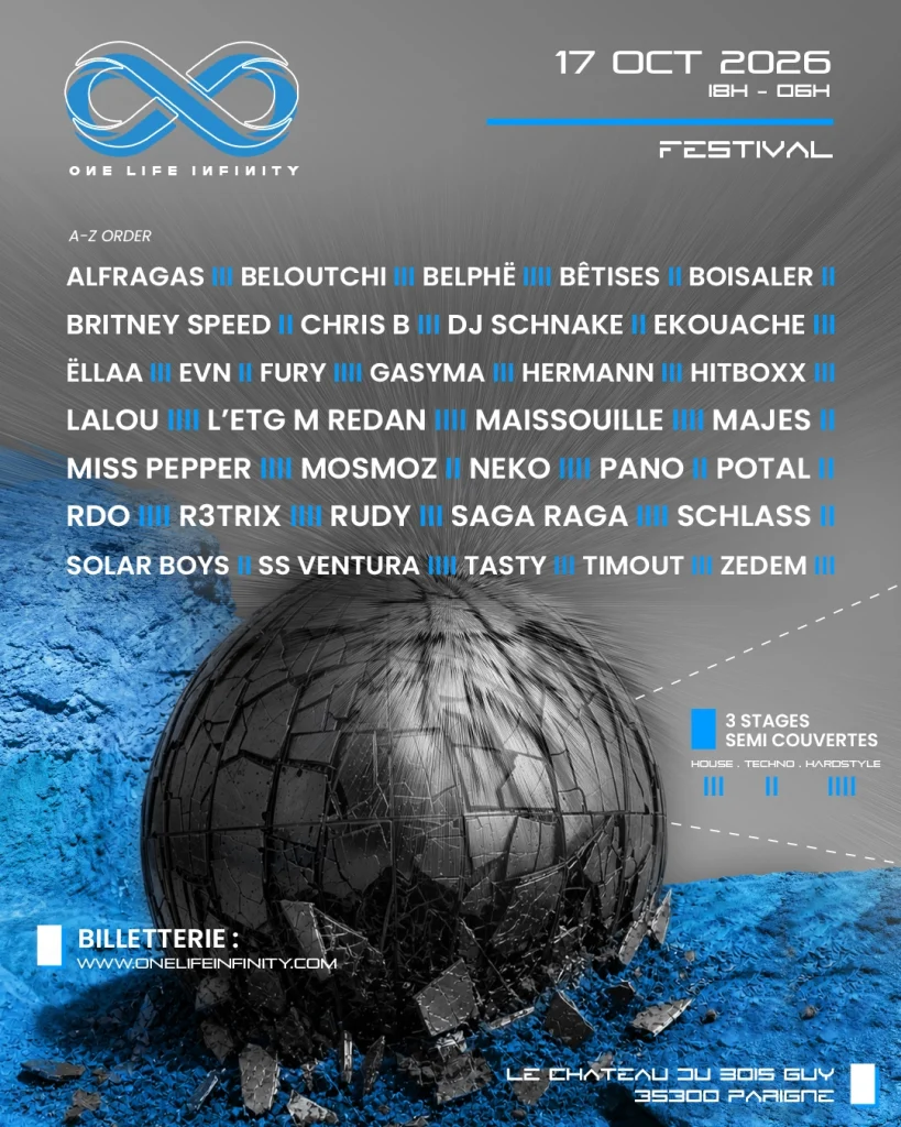 Programmation 2026 du One Life Infinity Festival