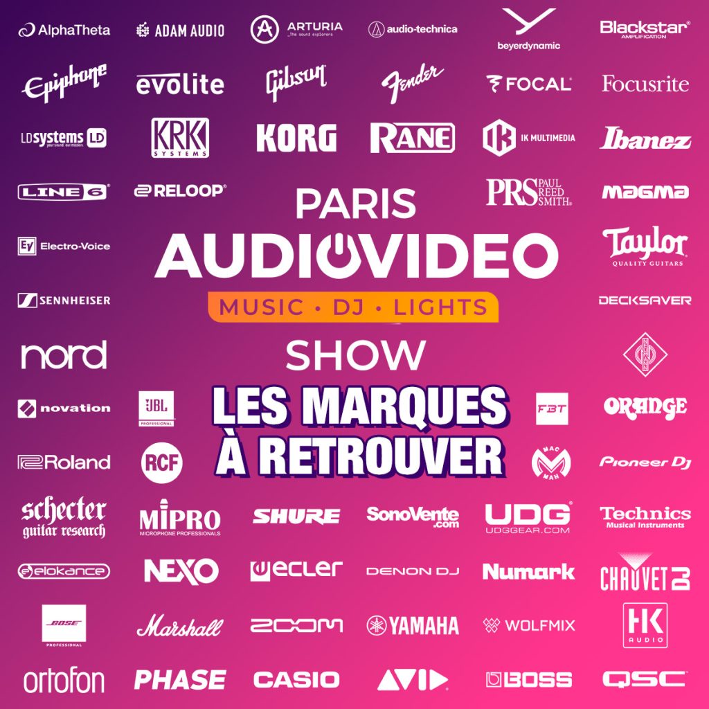 Marques présentes à l'espace Music, DJ, Lights au PAVS 2026