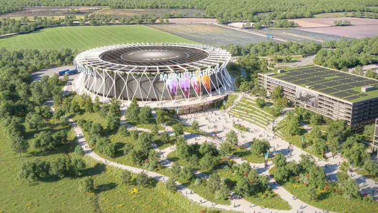 Représentation 3D de la Munich Arena / Source : henn.com